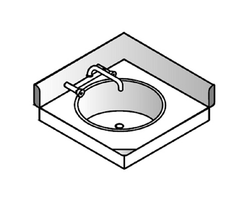 IMC Bartender Corner Top 500mm with hand basin - BZ17/051